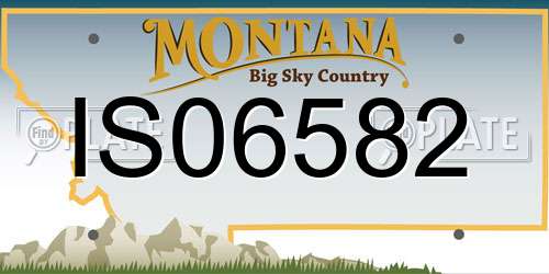 IS06582 Montana License Plate