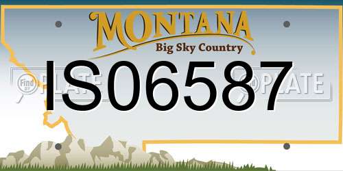 IS06587 Montana License Plate