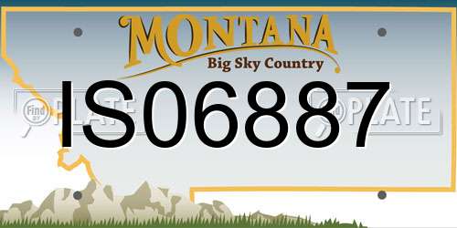 IS06887 Montana License Plate