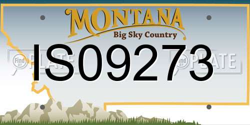 IS09273 Montana License Plate