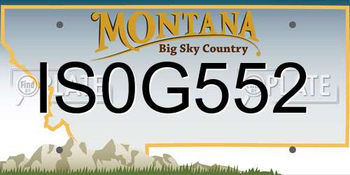 IS0G552 Montana License Plate