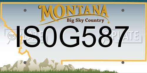 IS0G587 Montana License Plate