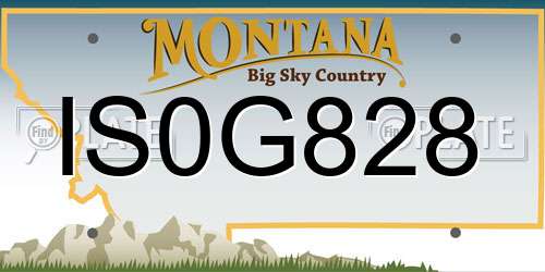 IS0G828 Montana License Plate