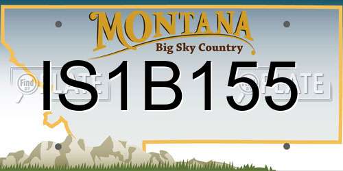 IS1B155 Montana License Plate