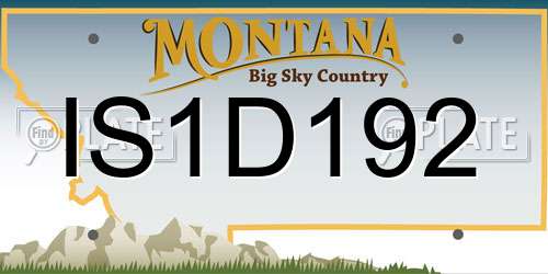 IS1D192 Montana License Plate