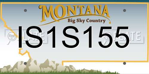 IS1S155 Montana License Plate
