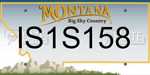 IS1S158 Montana License Plate