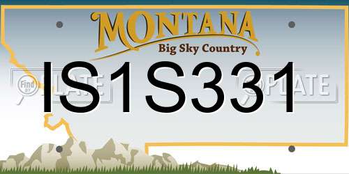 IS1S331 Montana License Plate