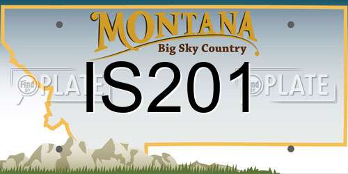 IS201 Montana License Plate