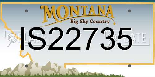 IS22735 Montana License Plate
