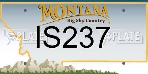 IS237 Montana License Plate