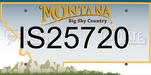 IS25720 Montana License Plate