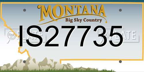 IS27735 Montana License Plate