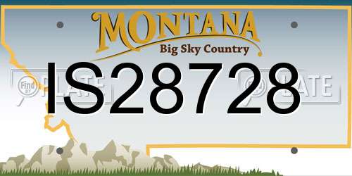 IS28728 Montana License Plate