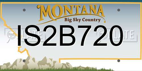 IS2B720 Montana License Plate