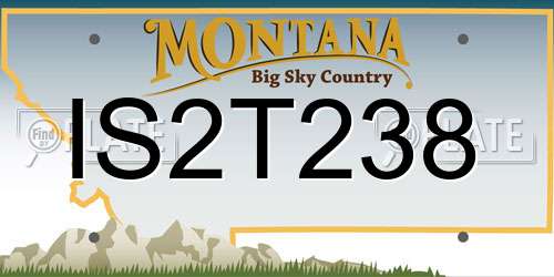 IS2T238 Montana License Plate