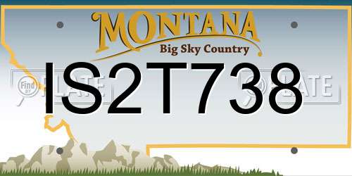 IS2T738 Montana License Plate