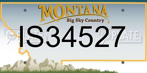 IS34527 Montana License Plate