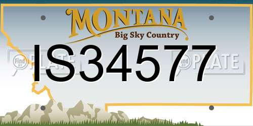 IS34577 Montana License Plate