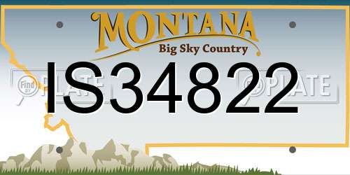IS34822 Montana License Plate