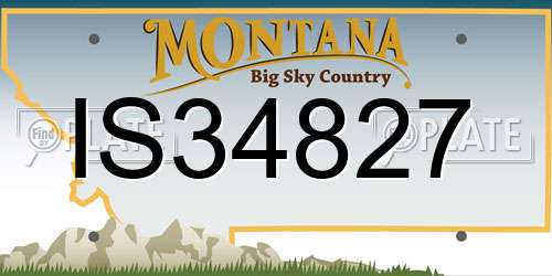 IS34827 Montana License Plate