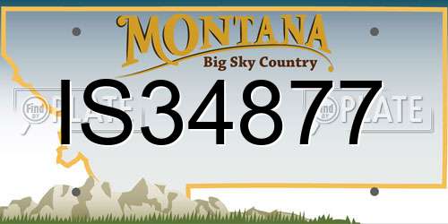 IS34877 Montana License Plate