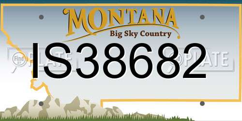 IS38682 Montana License Plate