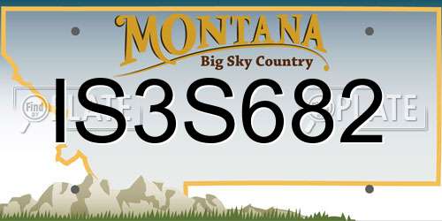 IS3S682 Montana License Plate