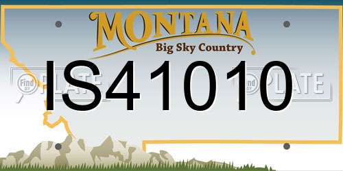 IS41010 Montana License Plate