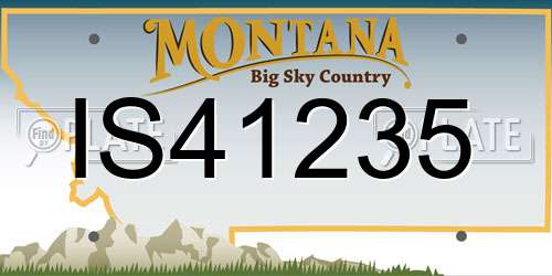 IS41235 Montana License Plate