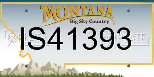 IS41393 Montana License Plate