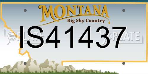 IS41437 Montana License Plate