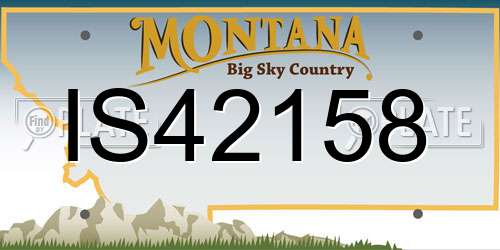 IS42158 Montana License Plate