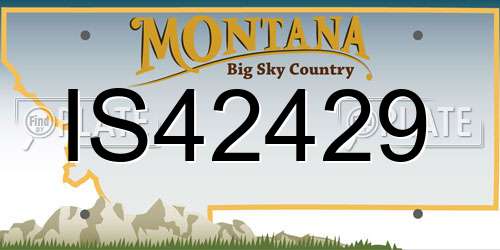 IS42429 Montana License Plate