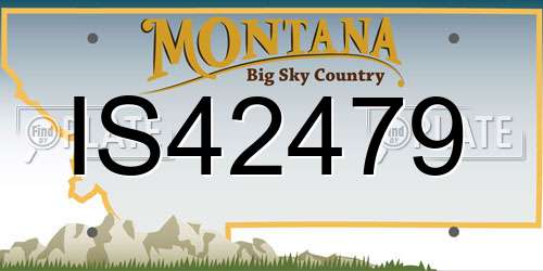 IS42479 Montana License Plate