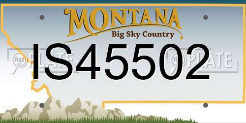 IS45502 Montana License Plate