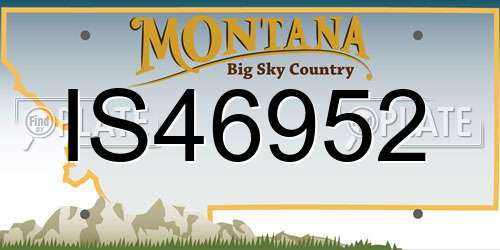 IS46952 Montana License Plate