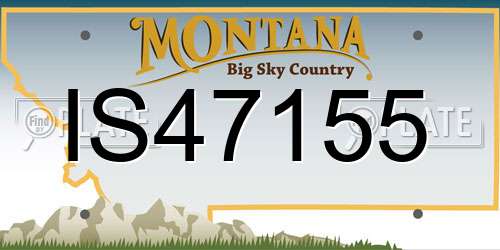 IS47155 Montana License Plate