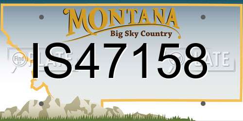 IS47158 Montana License Plate