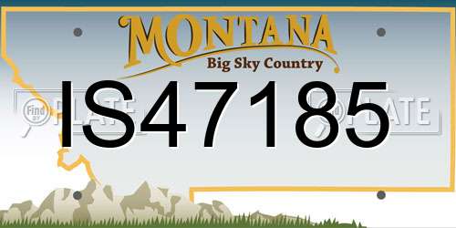 IS47185 Montana License Plate