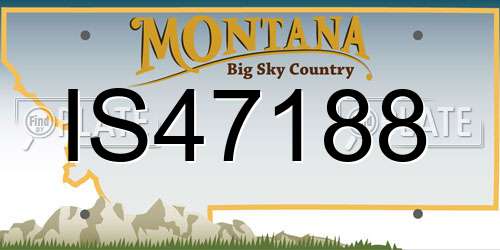 IS47188 Montana License Plate