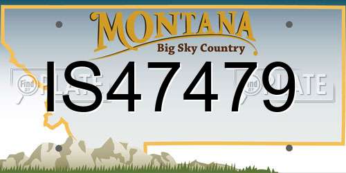 IS47479 Montana License Plate