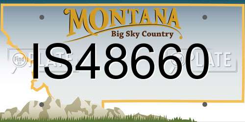 IS48660 Montana License Plate