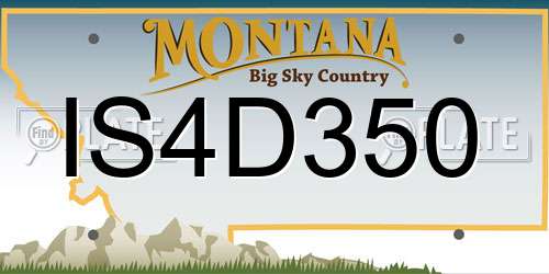 IS4D350 Montana License Plate