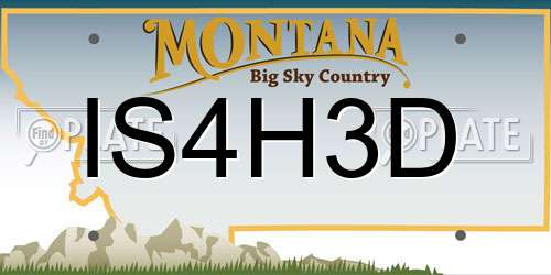 IS4H3D Montana License Plate