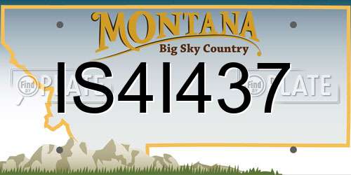 IS4I437 Montana License Plate
