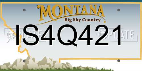 IS4Q421 Montana License Plate
