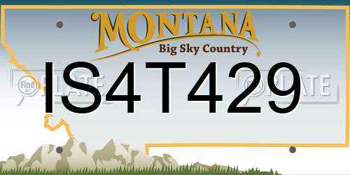 IS4T429 Montana License Plate