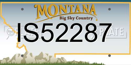 IS52287 Montana License Plate