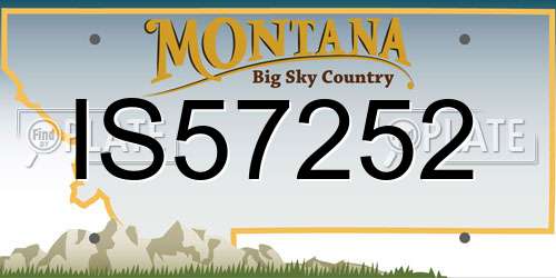 IS57252 Montana License Plate